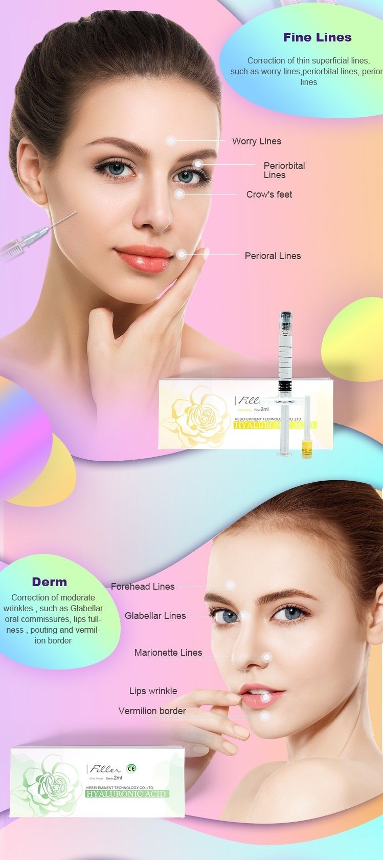 Buy Cross Linked Dermal Filler Hyaluronic Acid Injectable Filler