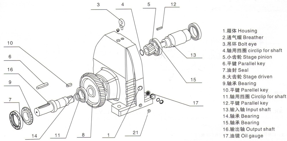 Buy Rskf Series Helical Bevel Gear Reducer Hard Tooth Surface Gear Box