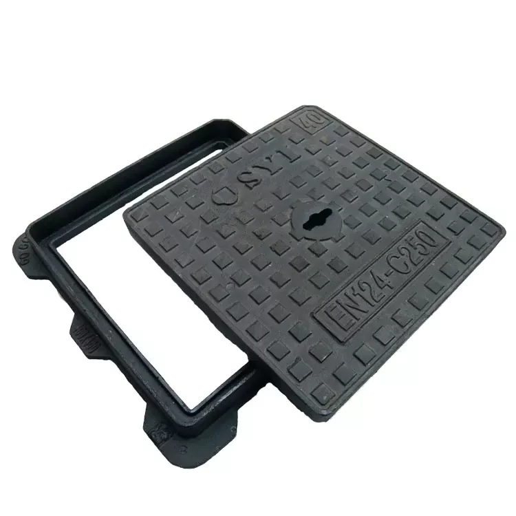 Buy En124 Class B125 Metal Double Seal Black Square Cast Iron Manhole