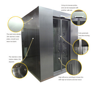 Buy Clean Room Automatic Sliding Door Stainless Steel Air Shower