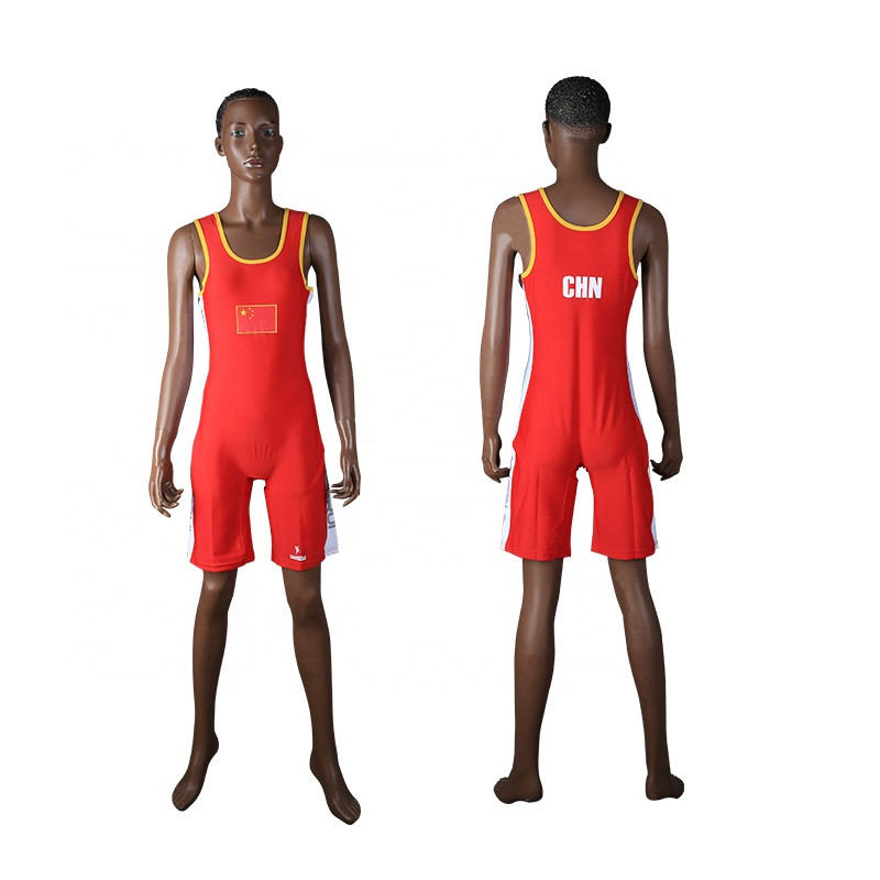 Buy Custom Logo Sublimation Sportswear Weightlifting Youth Singlet Suit