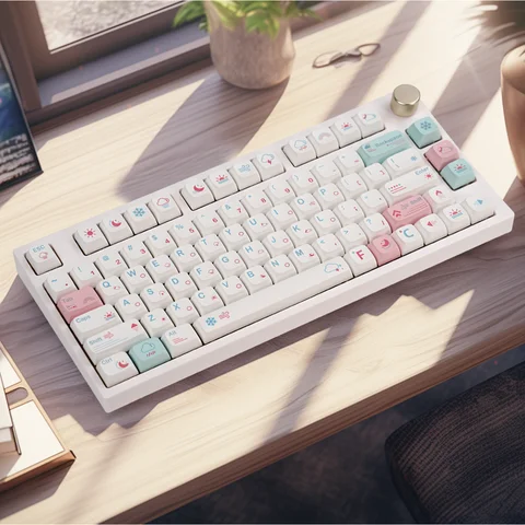 Buy Mathew Tech Mk Max Mechanical Keyboard With Metal Knob Hot Swappable Three Mode