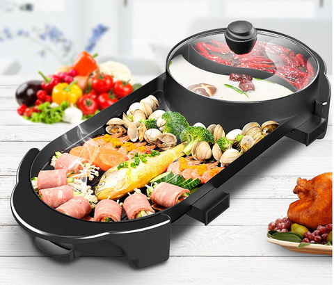 Buy Multi Functiona Hot Pot And Bbq Grill Indoor Korea Smokeless