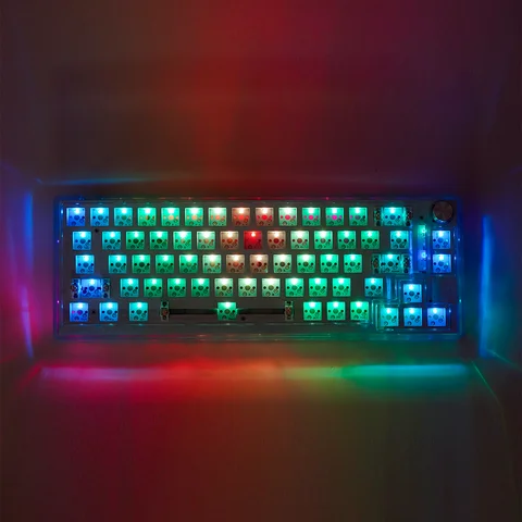 Buy Mt Transparent Mechanical Keyboard Kit Percent Hot Swappable Mode Lubed Stab Mini