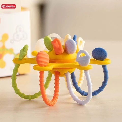 Buy Soft Silicone Pull String Toys Sensory Montessori Manhattan Ball