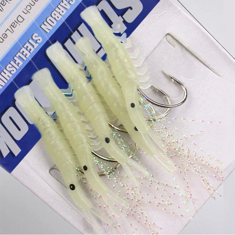 Buy Weihe Weihe 5pcs Set Luminous Shrimp Hook Fishing Lure Sabiki Rigs