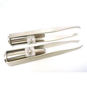 Buy Customized Logo Led Lighting Tweezers Stainless Steel Tweezers With