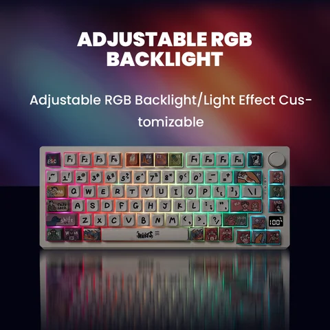 Buy Mathew Tech Mk Pro Mechanical Keyboard Wireless Hot Swap Keys Pbt Keycap Yellow Linear