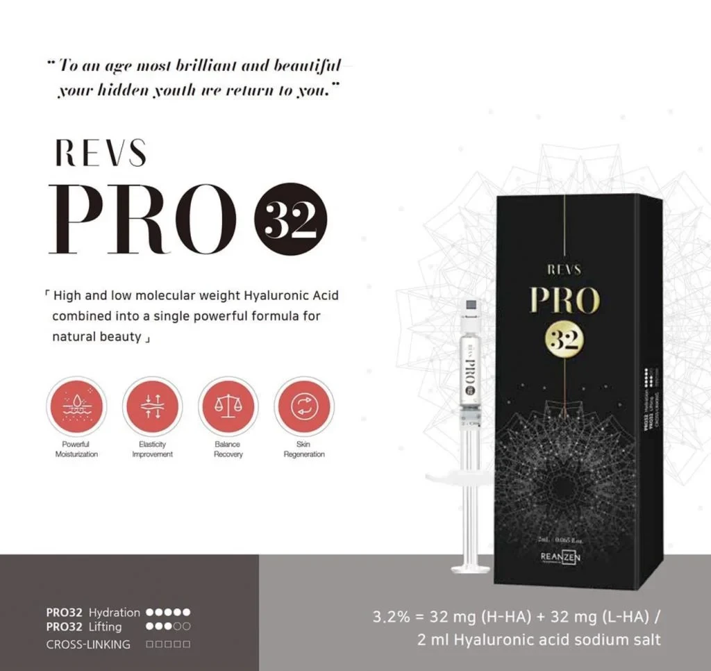 Korea Original Revs PRO32 32mg /Hyaluronic Acid 5 Points Injection Face Llift