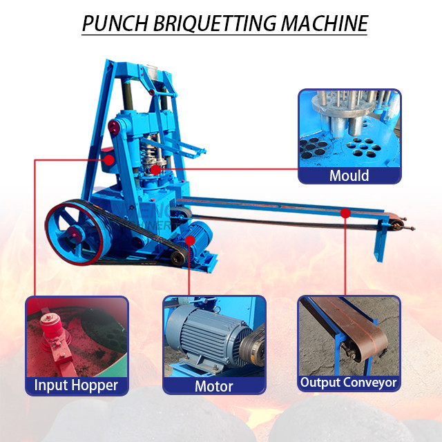 BBQ Charcoal Press Machine Coal Powder Briquette Making Machine