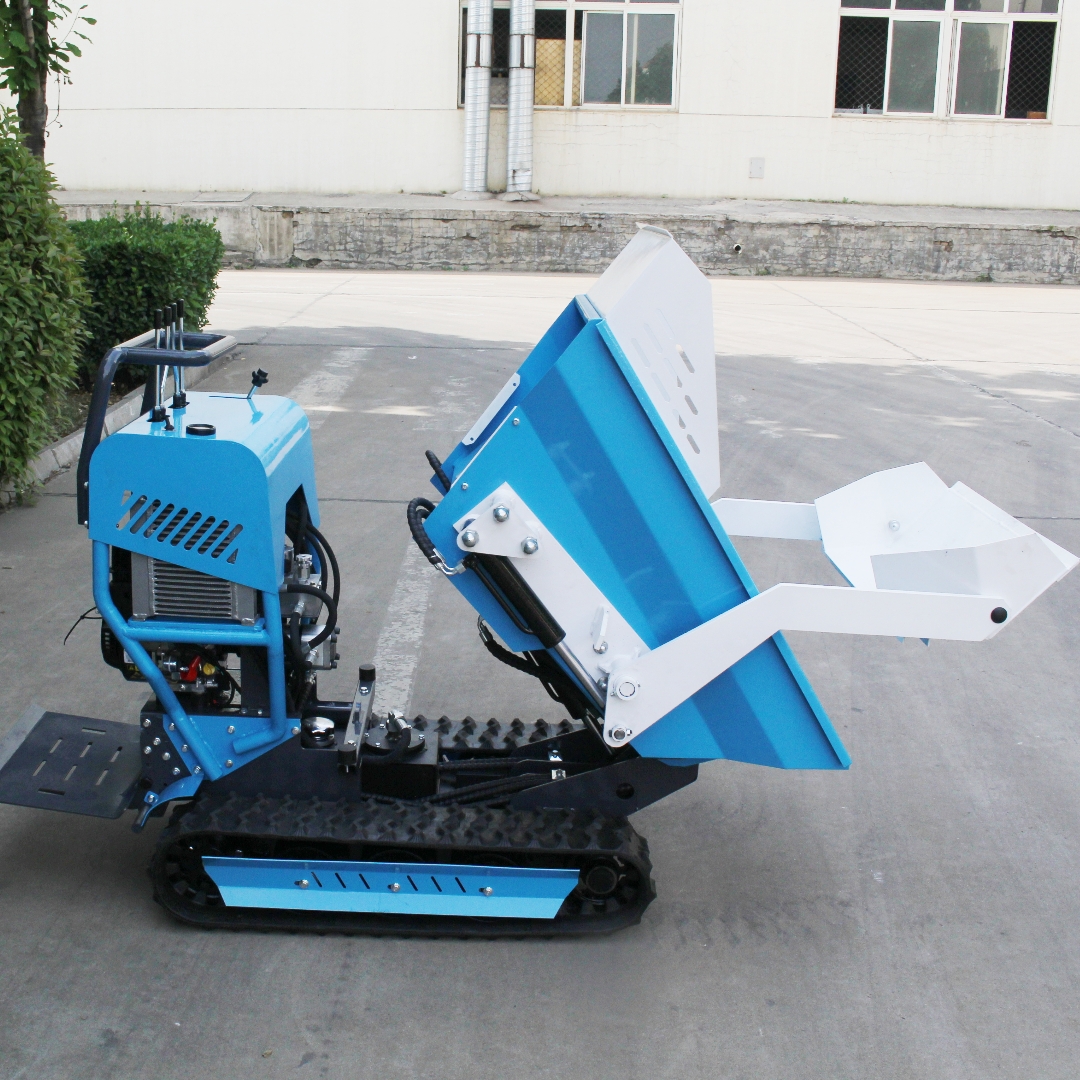 Mini 500kg Hydraulic Tracked Loader 1-Year Warranty 500KG Rated Load Dump Truck Skid Steer Drive Bucket Attachment Engine Pump
