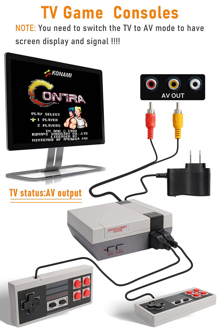 Buy Factory 8 Bit For Nes New Retro Classic Game Consoles Built-in 620 ...