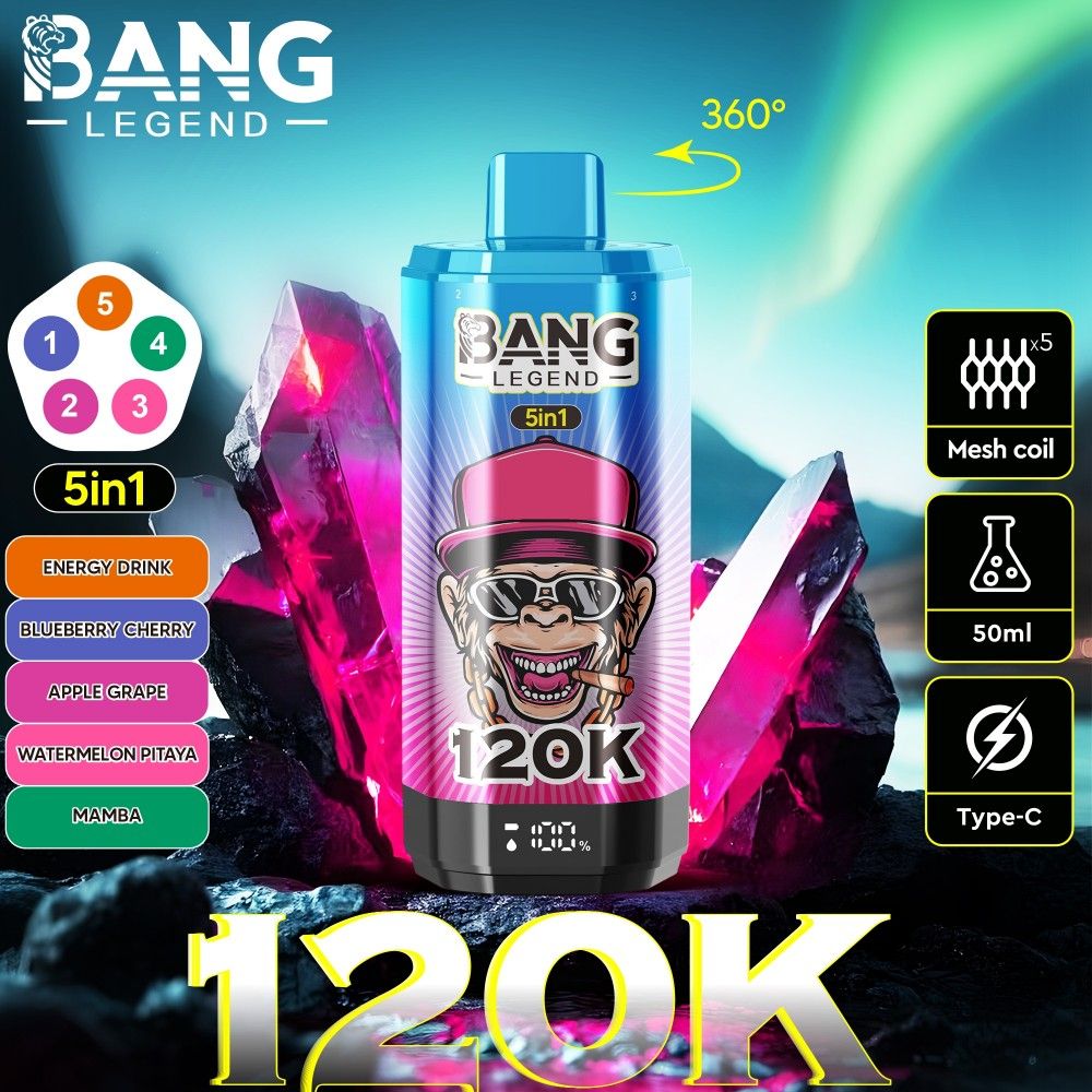 Buy Wholesale Oem Bang Legend 120000 120k Puffs 5 In 1 Flavors E