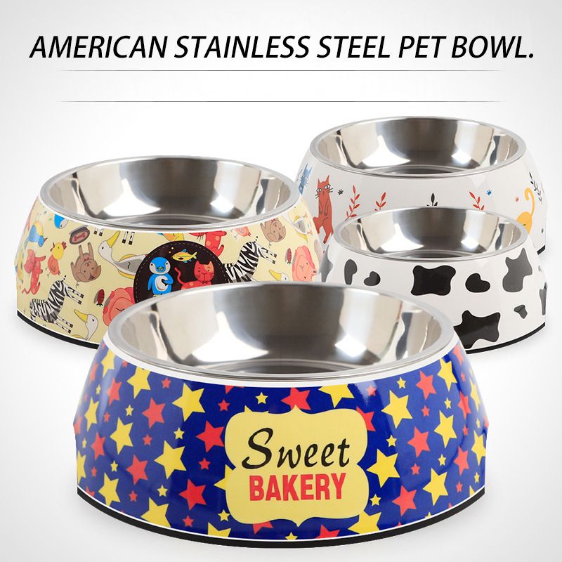 Buy Mixed Color Food Grade A5 Stainless Steel Dog Bowl 5mm Thickened