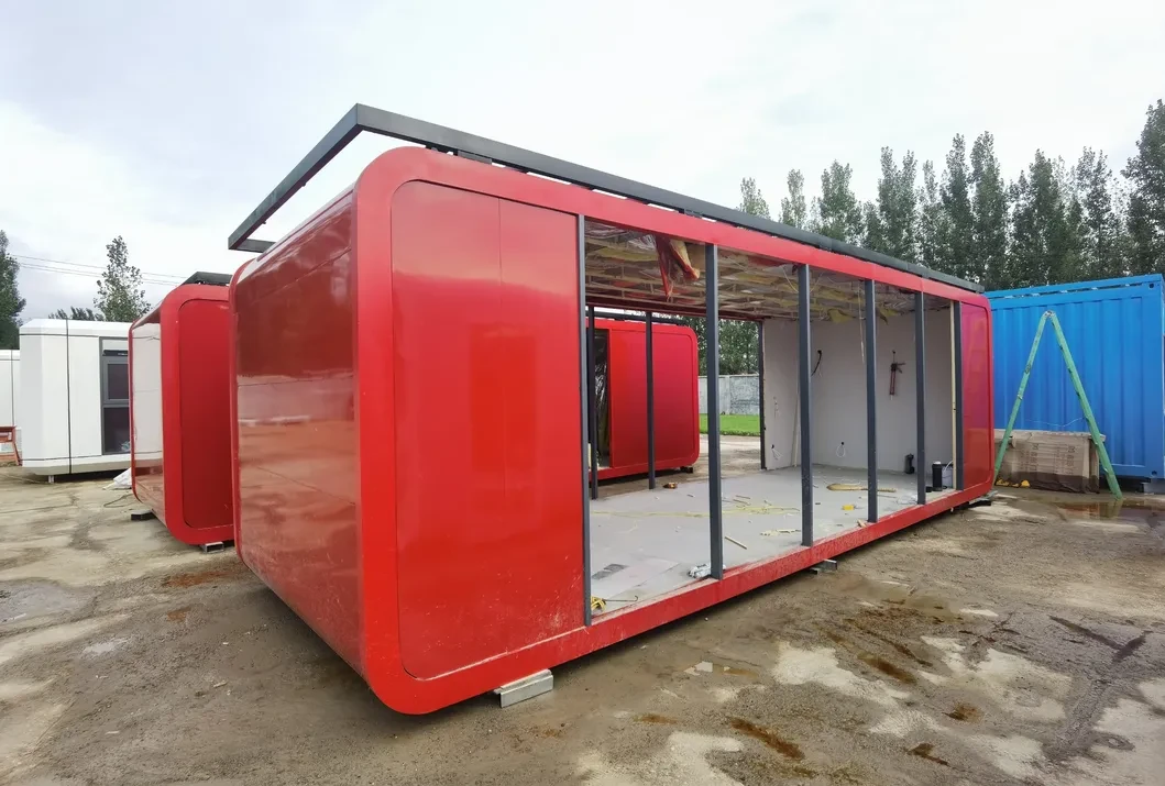 20FT 40FT Modular Prefab Tiny Homes Container Office Portable Apple Home Pod Movable Apple Cabin