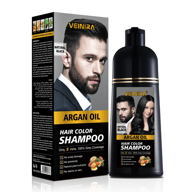 10 Bags Black Hair Shampoo Instant Hair Black Dye Color Natural Herbs Ingredients