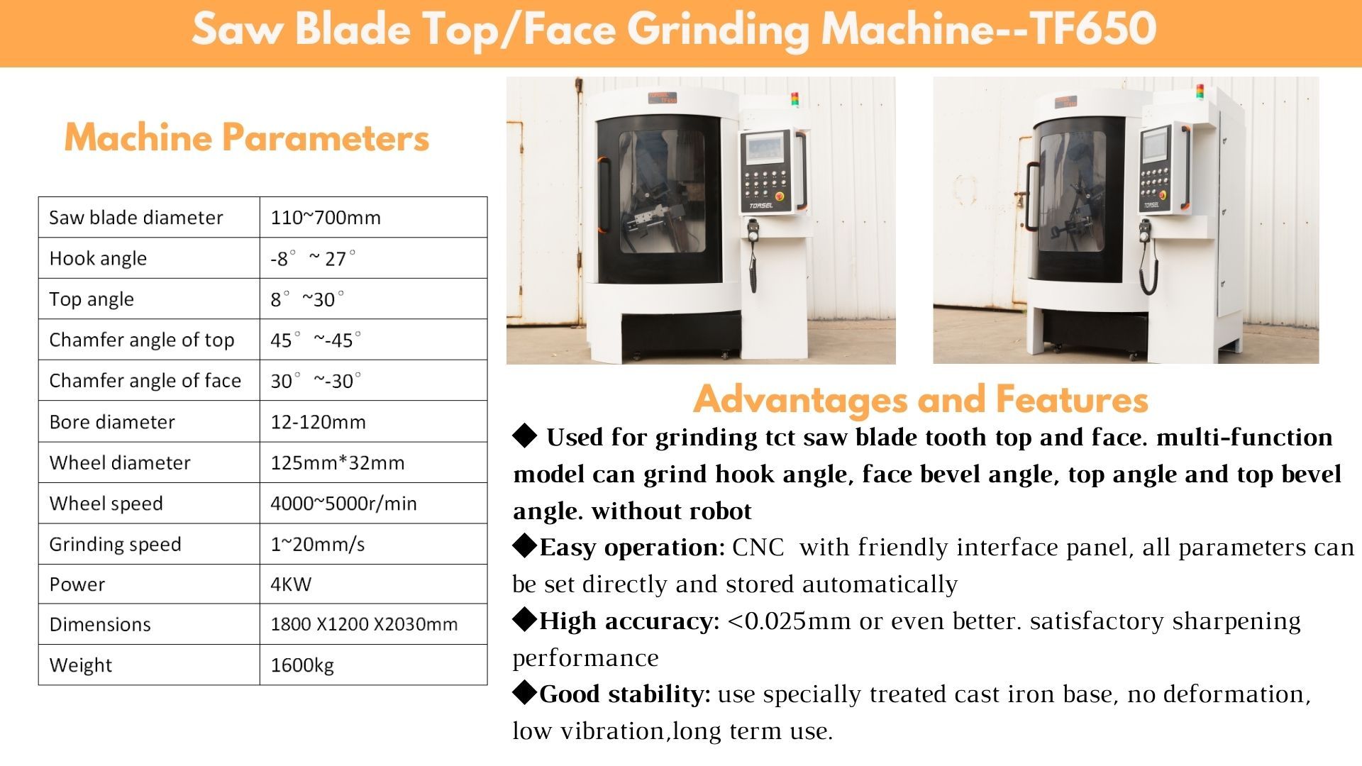 Giga Circular Saw Blade Sharpening Machine from China 