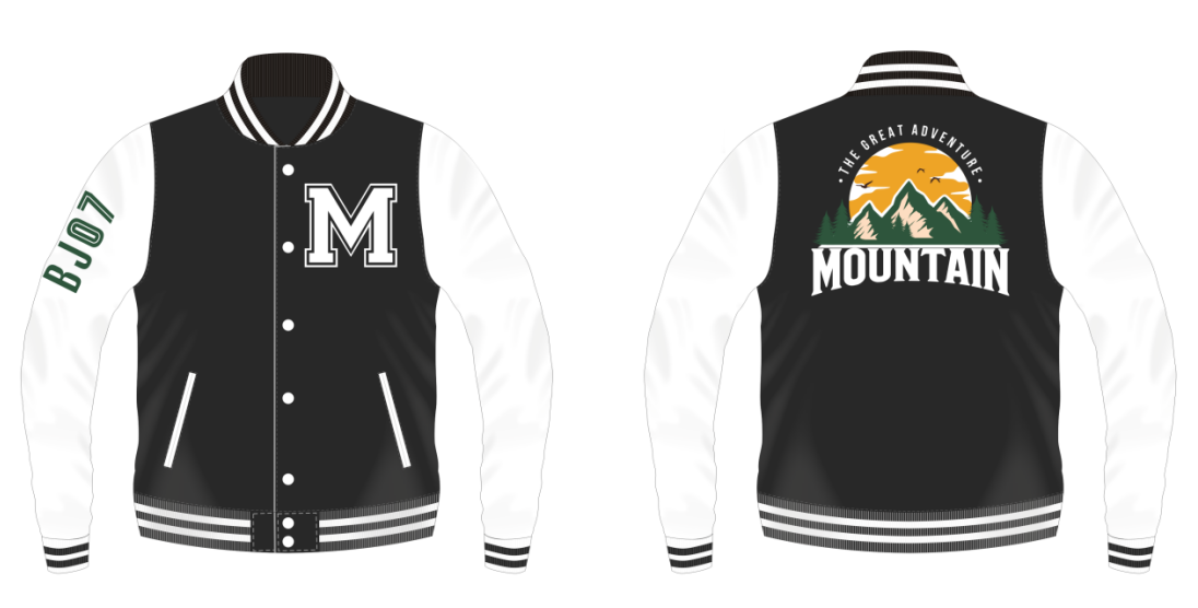 Varsity Bomber Jacket Design Template