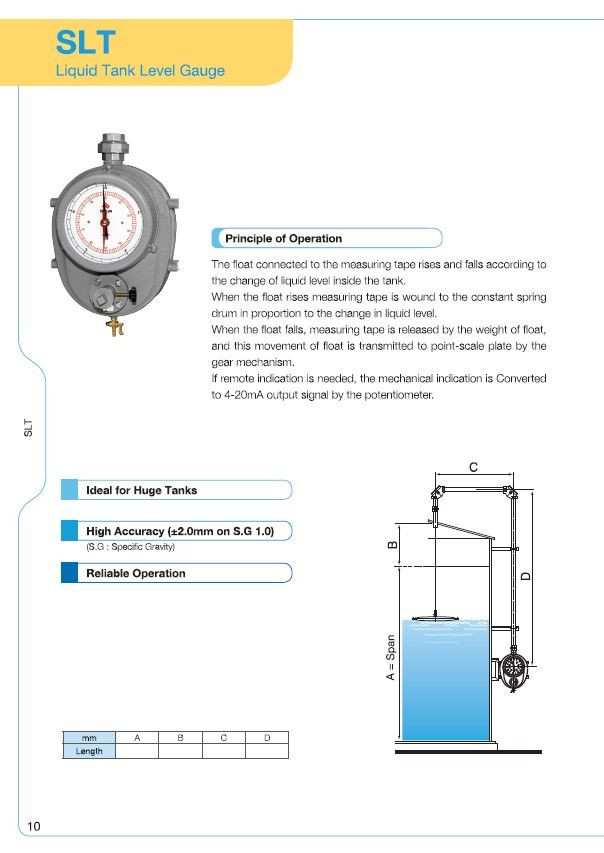 Buy Liquid Tank Level Gauge Model: Slt from Seojin Instech Co.,Ltd ...