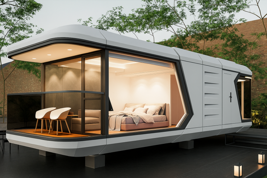 Buy 40ft Modular Space Capsule Mobile Home Luxury Prefabricated Hotel ...