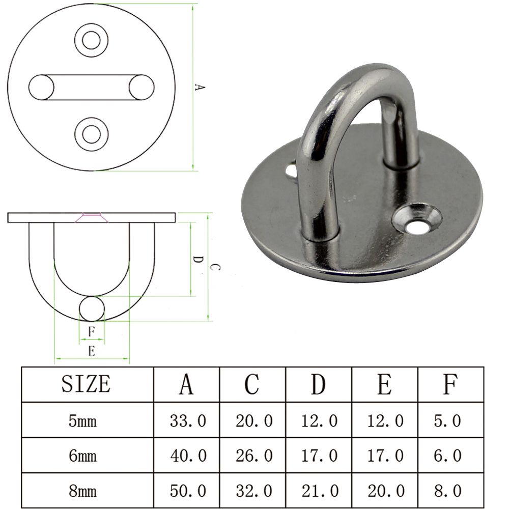 Round Pad Eye Plates，Marine boat hardware