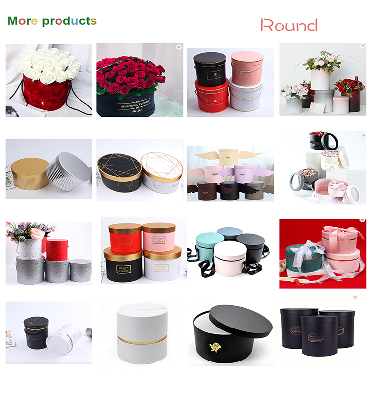 Wholesale Cardboard Luxury Round Flower Hat Box