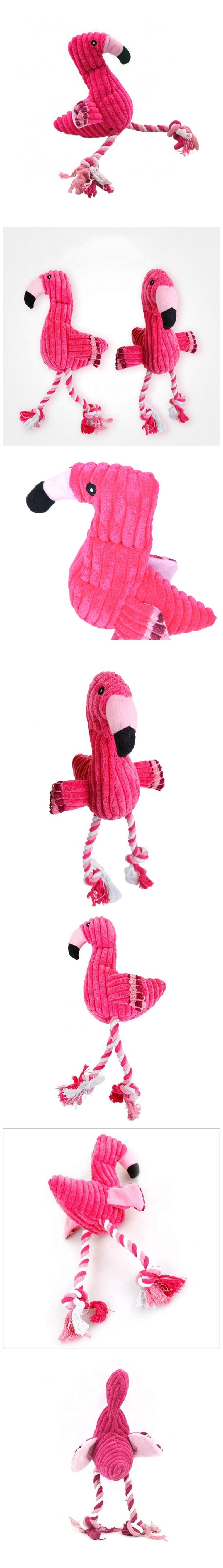 Buy Hot Dog Toys Soft Stuffed Flamingo Screaming Dog Toy For Small