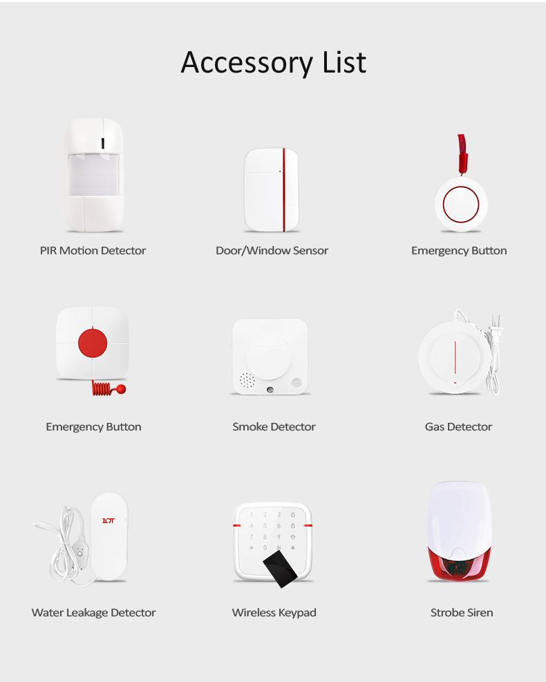 Buy Wifi 4g Gateway Wireless Intruder Alarm System For Home Security ...