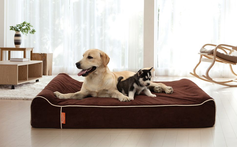 Buy Laifug Orthopedic Memory Foam Extra Large Dog Bed Pillow(50"x36"x10", Chocolate) from Laifug