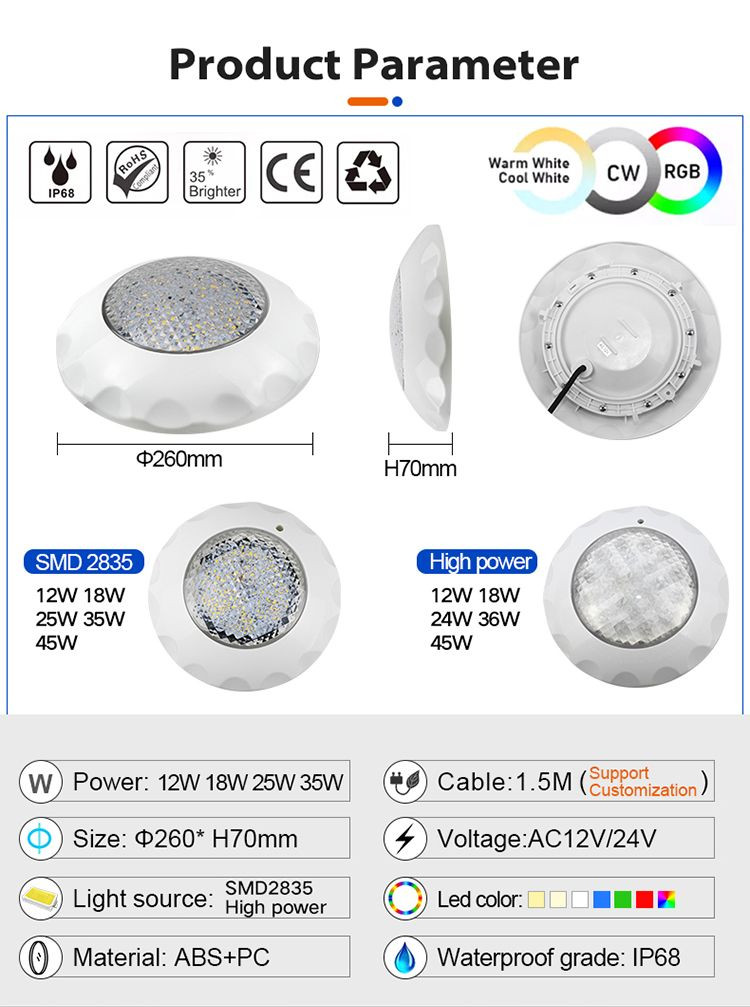 Buy Waterproof Rgb Smart Remote Control Swim Pool Lmap Submersible ...