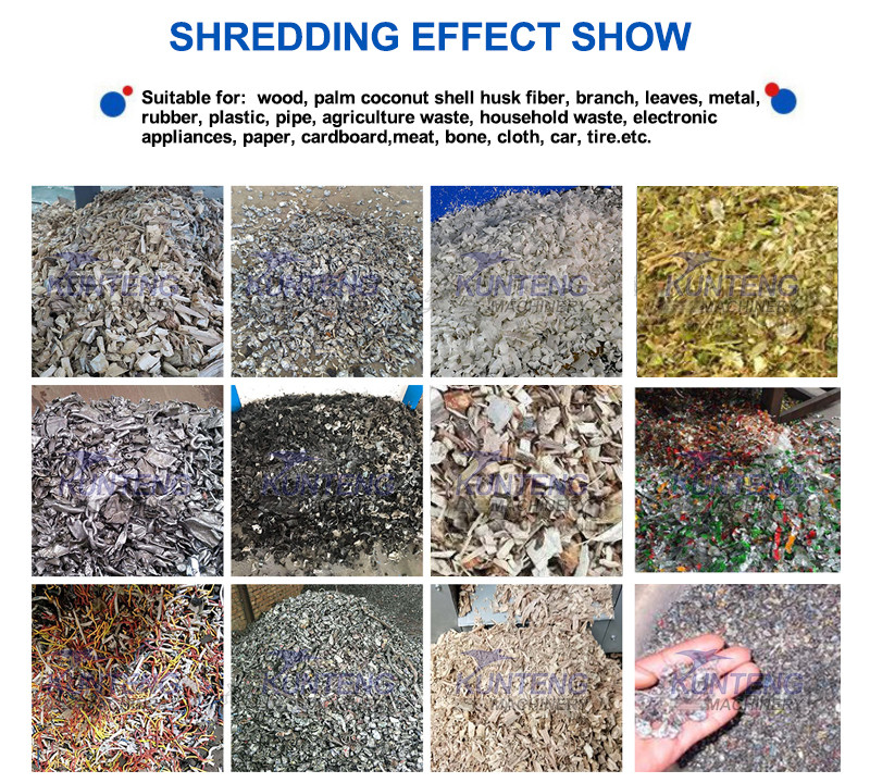 Double Shaft Waste Shredder Machine Wood Metal Shredder Equipment