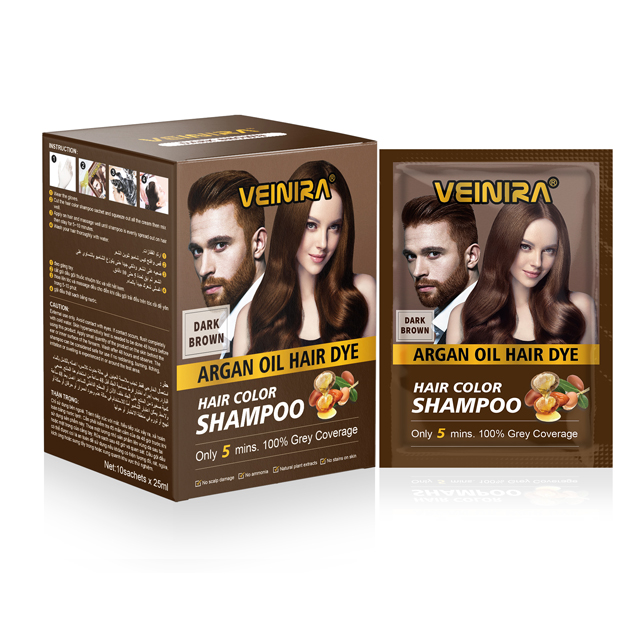 10 Bags Black Hair Shampoo Instant Hair Black Dye Color Natural Herbs Ingredients