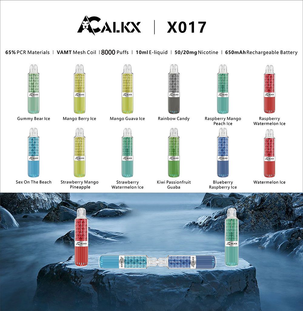 Buy Alkx X017 8000 Puffs Various Flavors Vape Disposable Type-c ...
