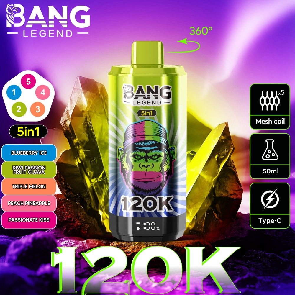 Buy Wholesale Oem Bang Legend 120000 120k Puffs 5 In 1 Flavors E