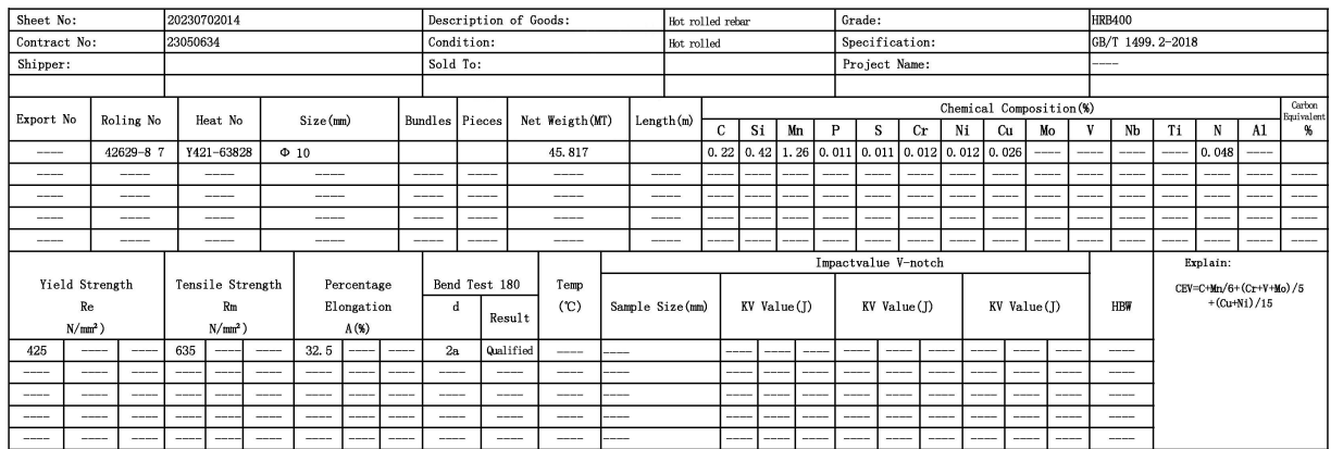 Steel Rebar Specifications.pdf Buy Steel Rebars from E2O, Egypt | Tradewheel.com