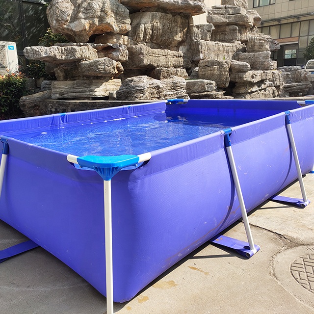 Buy Metal Large Steel Frame Pool Liner Deep Above Ground Round Premium ...
