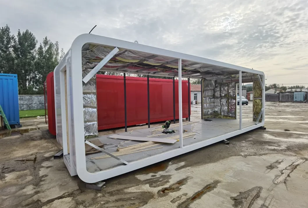 20FT 40FT Modular Prefab Tiny Homes Container Office Portable Apple Home Pod Movable Apple Cabin