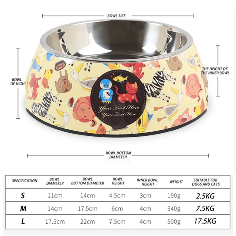 Buy Mixed Color Food Grade A5 Stainless Steel Dog Bowl 5mm Thickened