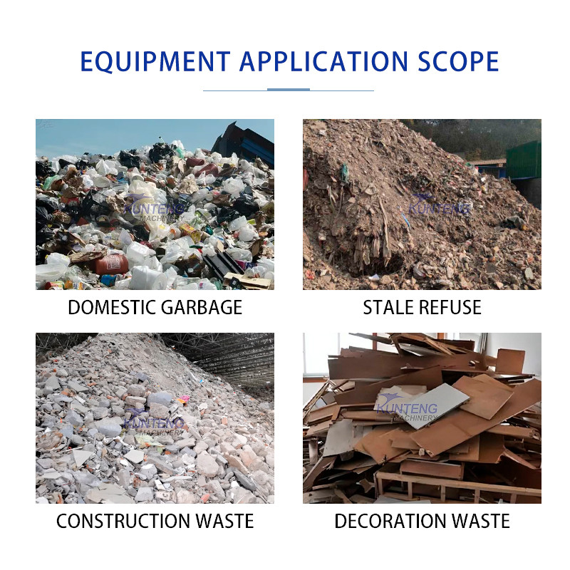 Double Shaft Waste Shredder Machine Wood Metal Shredder Equipment