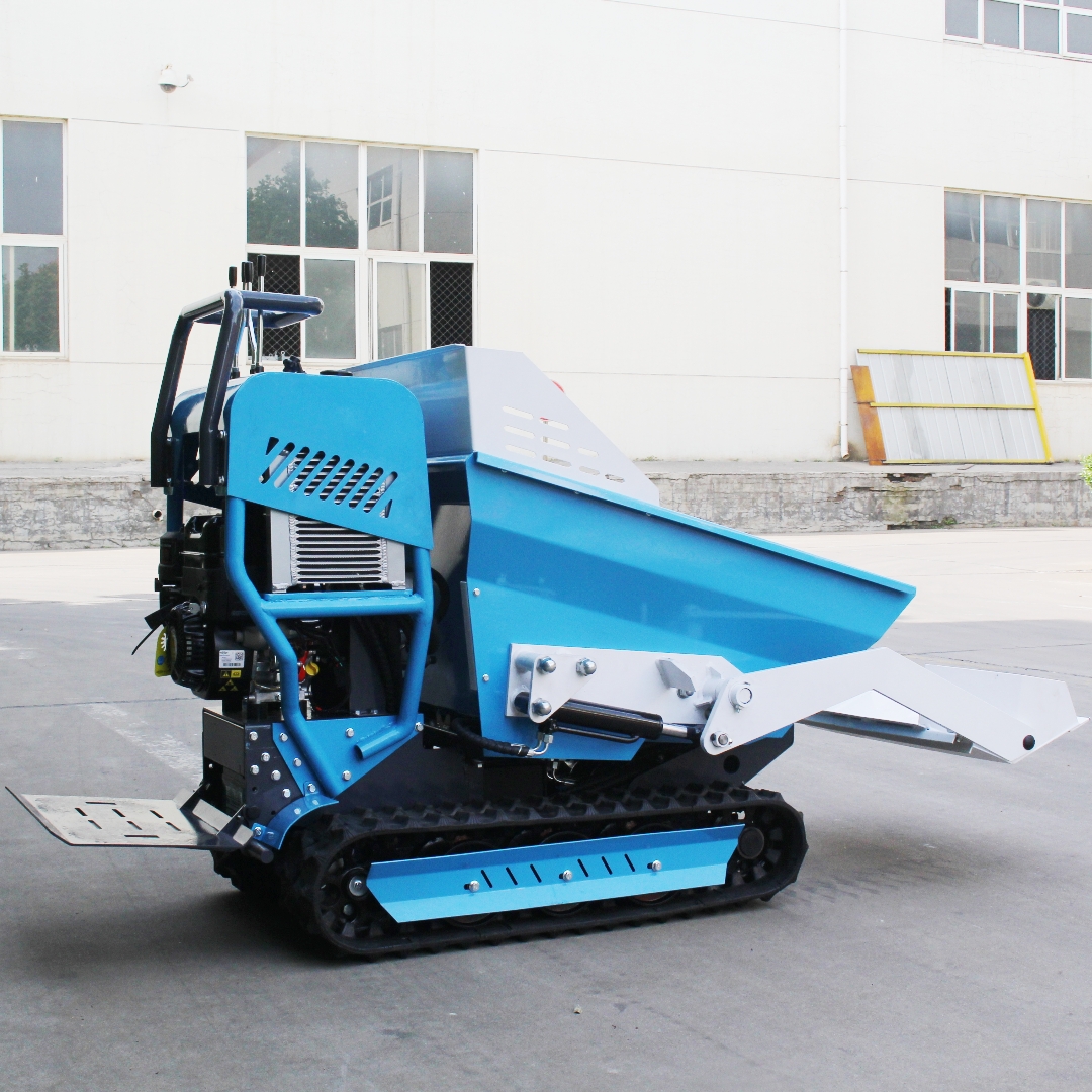 Mini 500kg Hydraulic Tracked Loader 1-Year Warranty 500KG Rated Load Dump Truck Skid Steer Drive Bucket Attachment Engine Pump