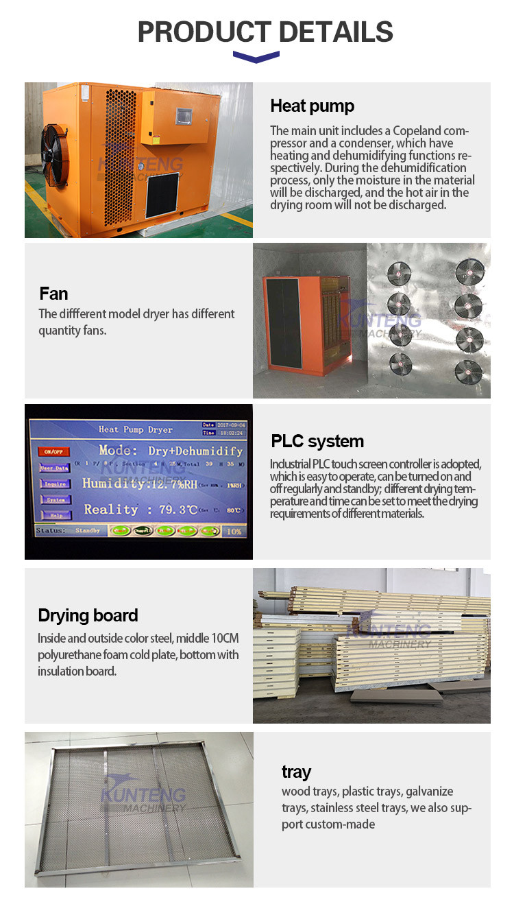 Energy Saving Tray Type Vegetables Pepper Fruits Drying Machine Food Drying Room