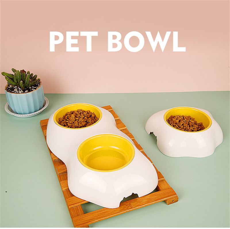 Buy Antitipping Egg Yolk Double Bowl Cat Bowl Dog Bowl Pet Feeding