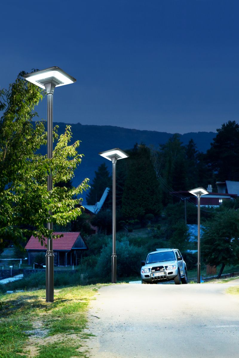 Solar garden light installation