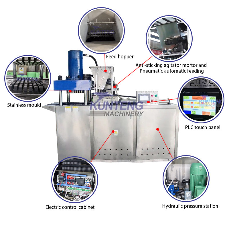 Automatic Hydraulic Hookah Shisha Charcoal Cube Making Machine Shisha Charcoal Production Line