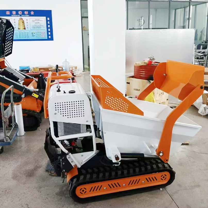 Mini 500kg Hydraulic Tracked Loader 1-Year Warranty 500KG Rated Load Dump Truck Skid Steer Drive Bucket Attachment Engine Pump