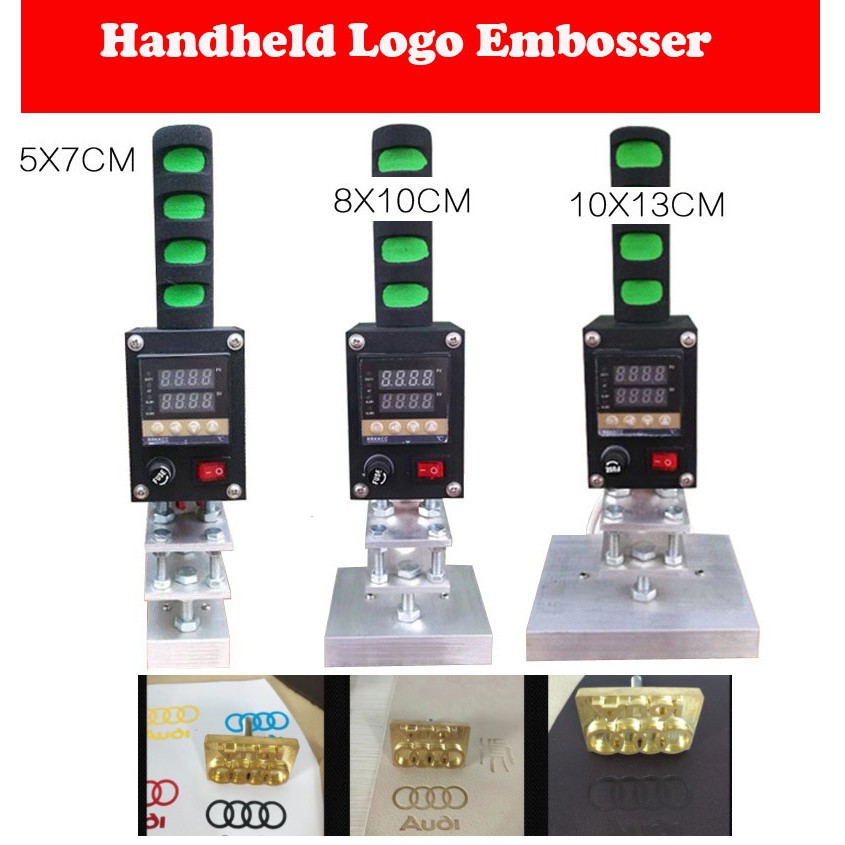 Logo DIY Manual Leather Hot Foil Stamp Tool Heat Embossing Stamp Machine  110V