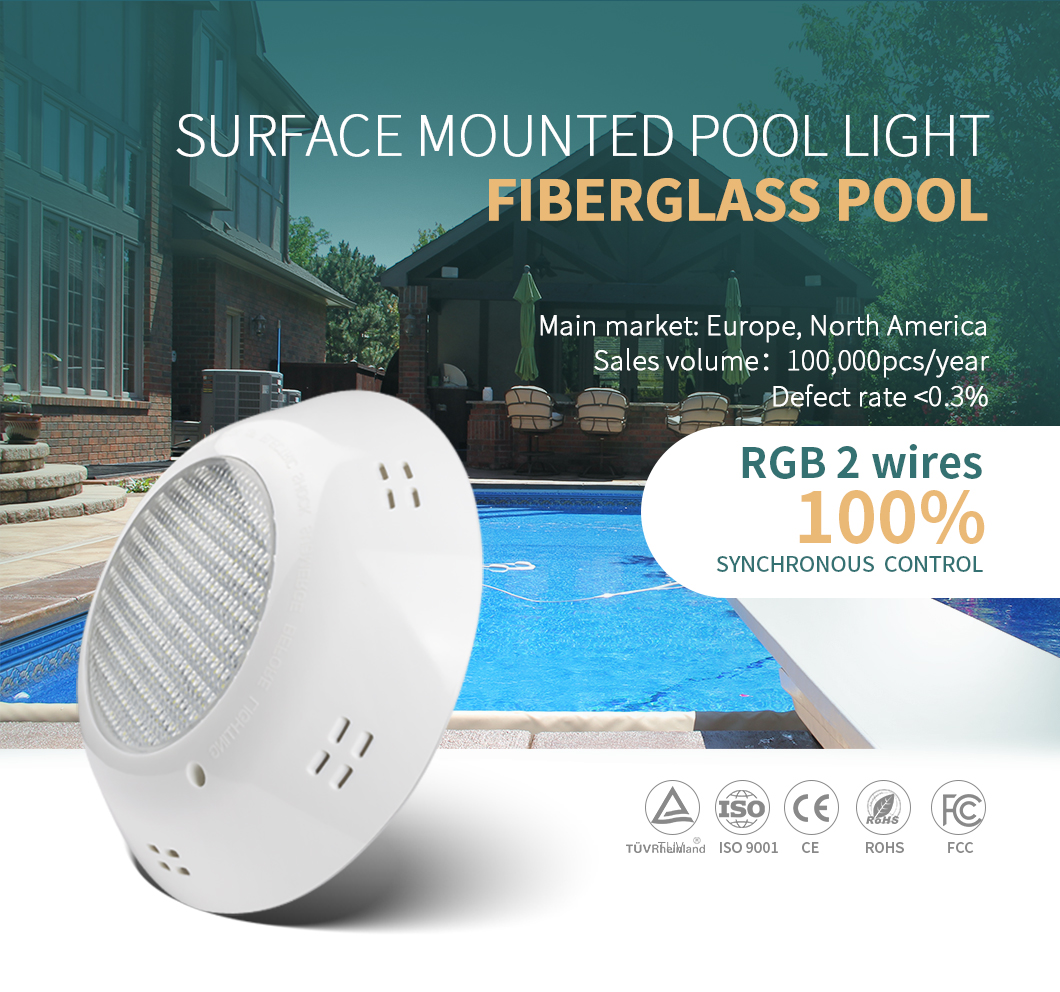 Buy 12vac 12w Ip68 Above Ground Pool Light Surface Mounted Rgb 100% ...