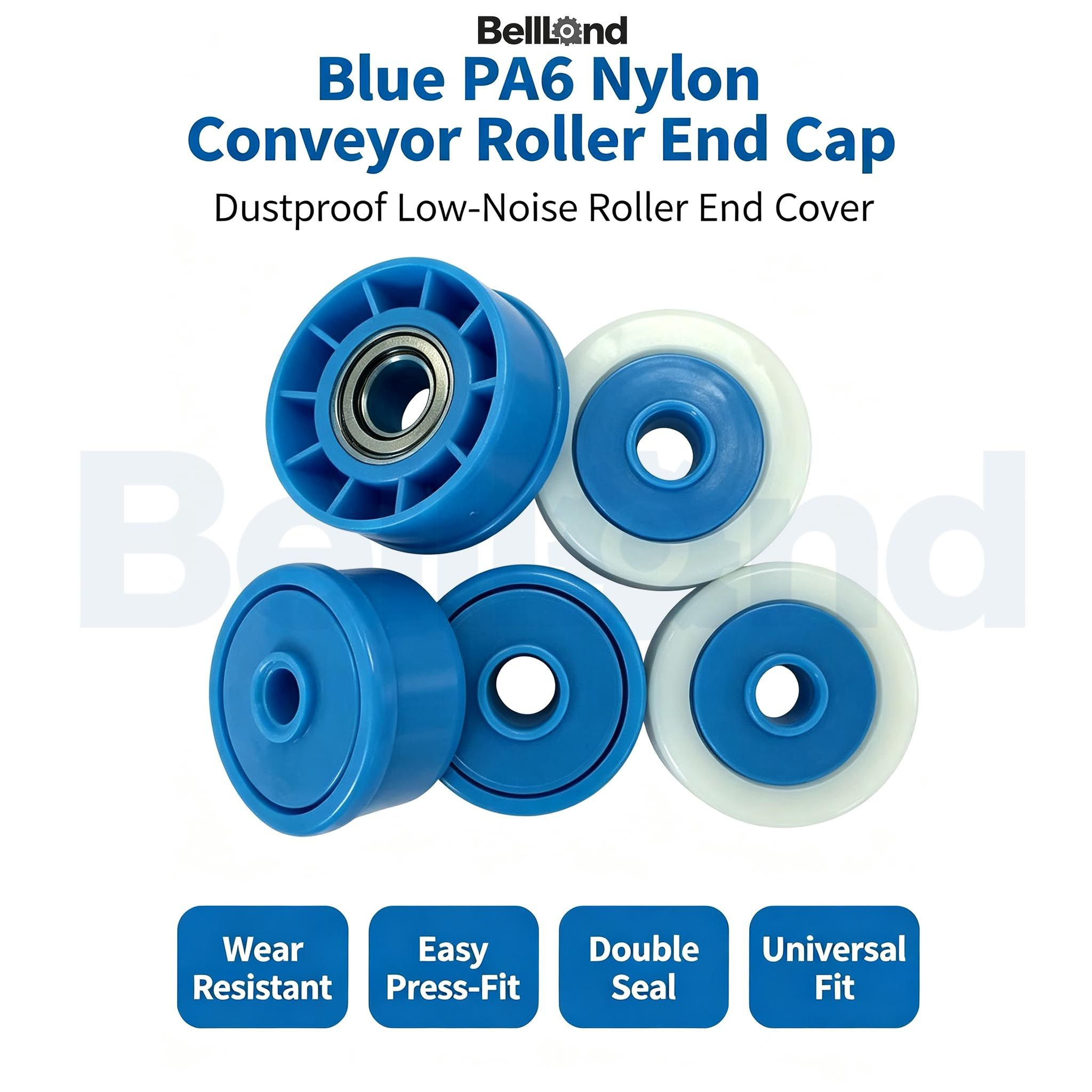 Light-duty Idler Roller Nylon End Cap Dustproof Plastic Conveyor Roller End Cap for various production line rollers