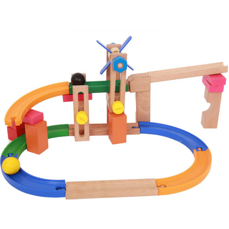 Ball Track  Wooden Ramp Toy