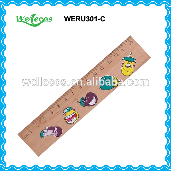 Buy 20cm Wooden Pain Scale Ruler from Ningbo Wellecos Stationery & Gift ...